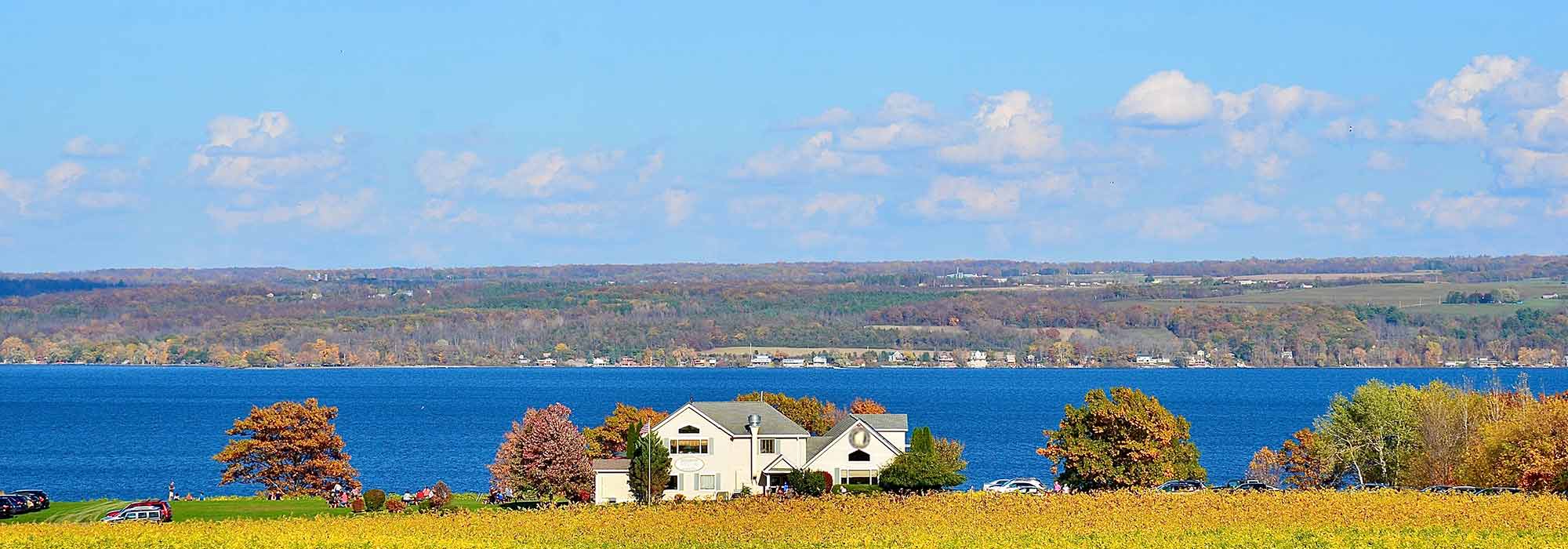 Hilltop view of one of the Finger Lakes