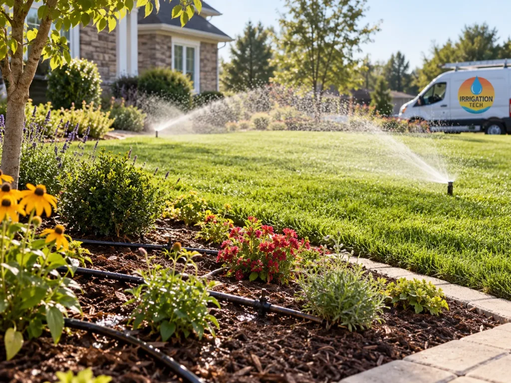 Discussing an Irrigation System with Irrigation Tech