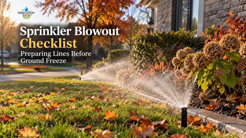 Sprinkler Blowout Checklist: Preparing Lines Before Ground Freeze